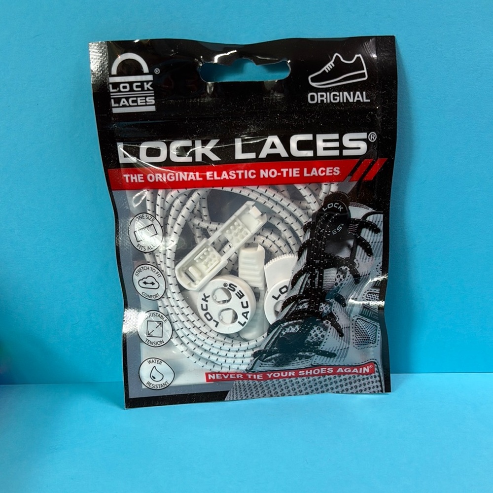 No-Tie Elastic Shoelaces - Black and White